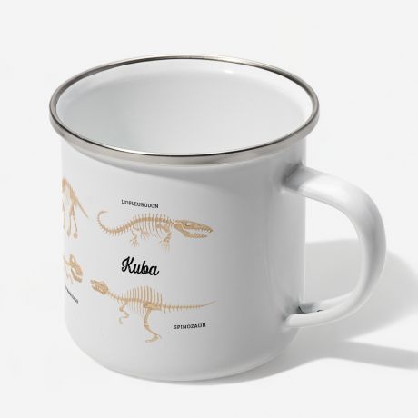 Emaliowany KUBEK DINOZAURY