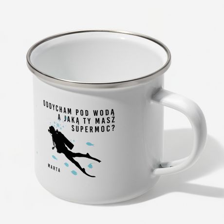 Emaliowany kubek DLA NURKA