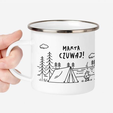 Emaliowany kubek harcerski CZUWAJ