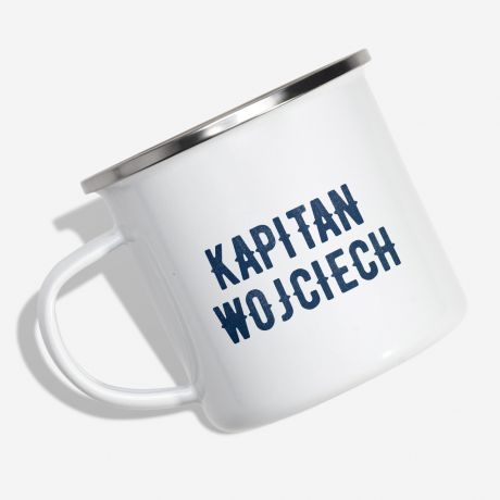 Emaliowany kubek KAPITANA prezent dla kapitana statku