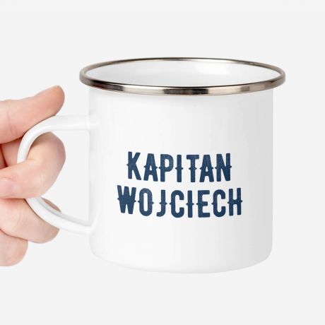 Emaliowany kubek KAPITANA prezent dla kapitana statku