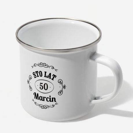 Emaliowany kubek na 50 URODZINY
