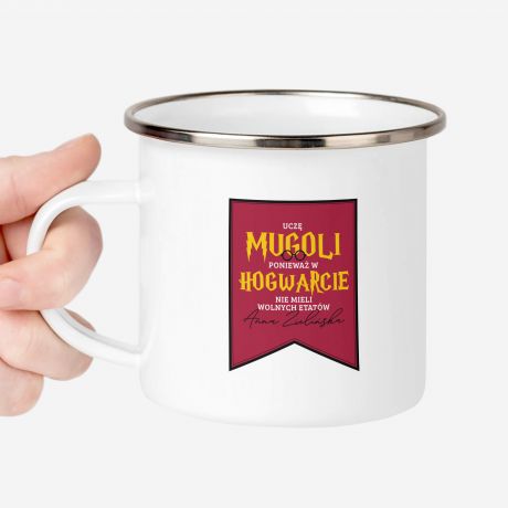Emaliowany kubek nauczyciela UCZ MUGOLI