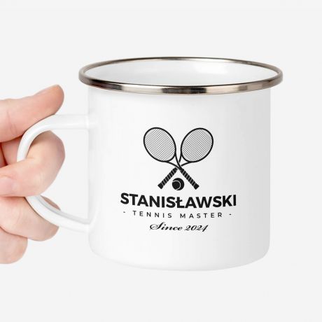 Emaliowany kubek tenisisty TENNIS MASTER 