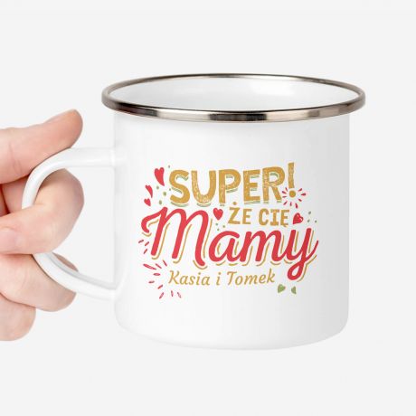 Emaliowany kubek z okazji DNIA MAMY