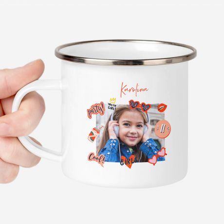 Emaliowany kubek ze zdjciem PREZENT DLA 11 LATKI NA URODZINY