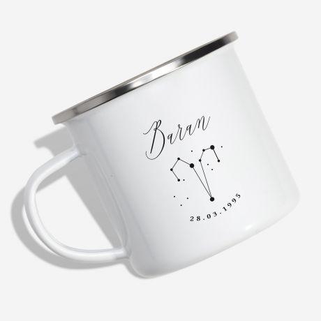 Emaliowany kubek ZNAK ZODIAKU - BARAN