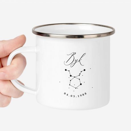 Emaliowany kubek ZNAK ZODIAKU - BYK