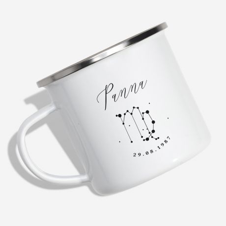 Emaliowany kubek ZNAK ZODIAKU - PANNA
