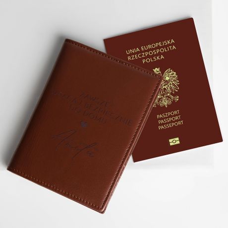 Pokrowiec na paszport PERSONALIZOWANY PREZENT DLA  MʯCZYZNY