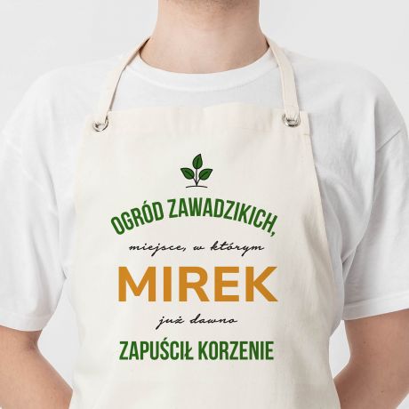 Fartuch ogrodniczy ZAPUCI KORZENIE prezent dla taty ogrodnika