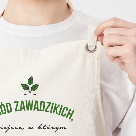 Fartuch ogrodniczy ZAPUCI KORZENIE prezent dla taty ogrodnika