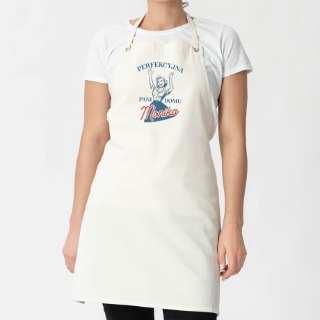 Fartuch PERFEKCYJNA PANI DOMU prezent w stylu retro fartuch z nadrukiem fartuch kuchenny retro