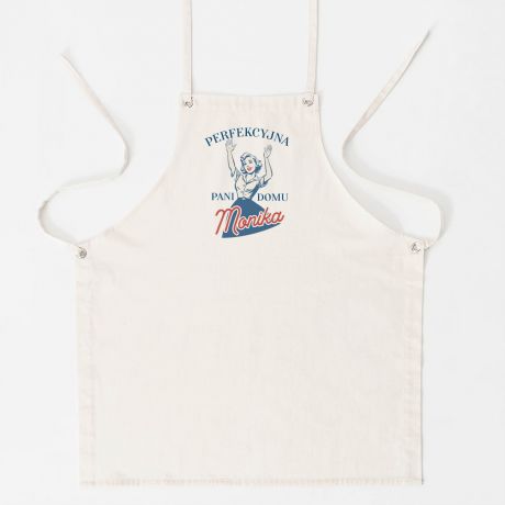 Fartuch PERFEKCYJNA PANI DOMU prezent w stylu retro fartuch z nadrukiem fartuch kuchenny retro