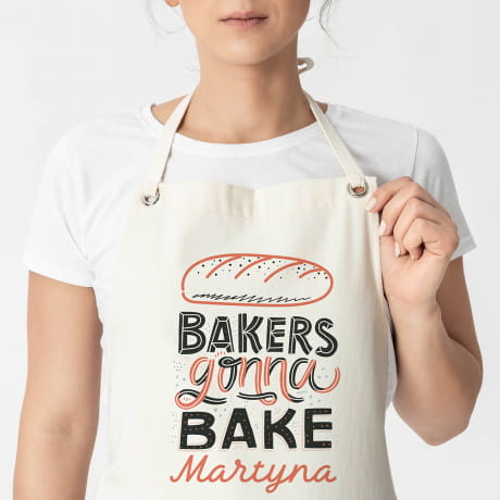 Fartuch z nadrukiem BAKERS GONNA BAKE prezent dla mionika pieczenia