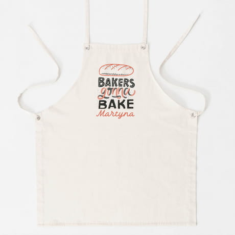Fartuch z nadrukiem BAKERS GONNA BAKE prezent dla mionika pieczenia