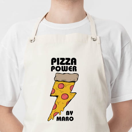Fartuch z nadrukiem PIZZA POWER prezent dla pizzermana