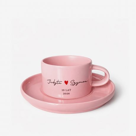 Fili�anka personalizowana z talerzykiem PREZENT NA ROCZNIC� �LUBU