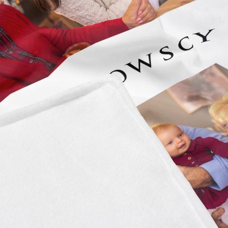 Foto KOC WITECZNY ze zdjciami witeczny koc prezent dla rodzicw na wita prezent dla dziadkw na wita