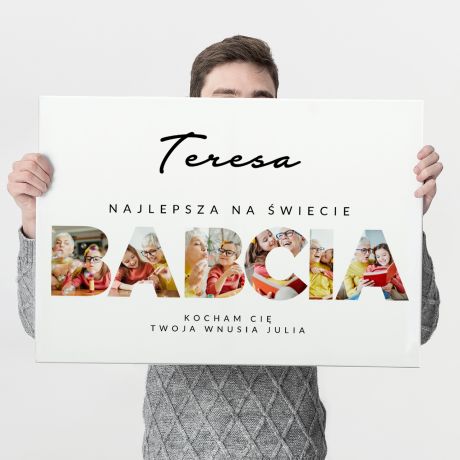 Foto obraz dla babci NAJLEPSZA BABCIA 70x50