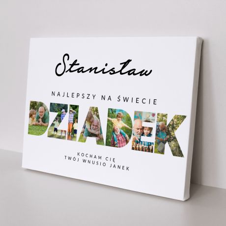 Zdj�cia na p��tnie  PREZENT DLA DZIADKA OD WNUK�W 100x70