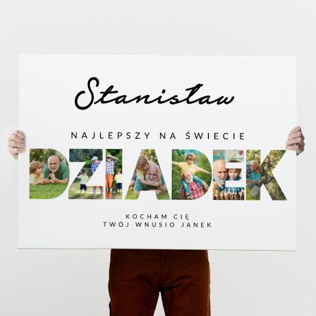 Zdj�cia na p��tnie  PREZENT DLA DZIADKA OD WNUK�W 100x70