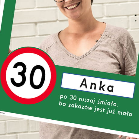 Foto ramka na 30 urodziny ZNAK personalizowana