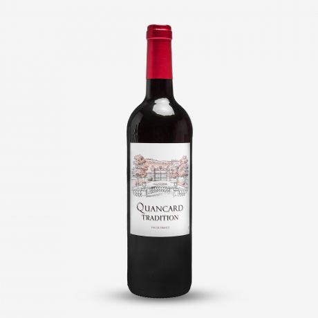 Francuskie czerwone wino na prezent Quancard Tradition alkohol na prezent wino na prezent prezent na parapetwk