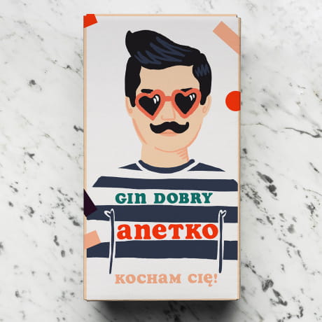 Gin GIN DOBRY oryginalny prezent na Walentynki dla dziewczyny