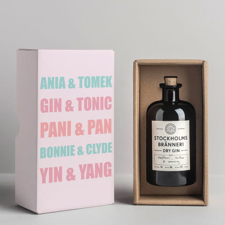 Gin personalizowany PREZENT NA LUB dla Pary Modej