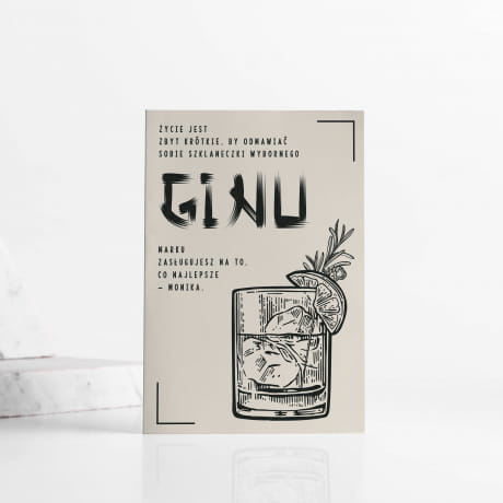 Roku Gin Suntory i personalizowana kartka EKSKLUZYWNY ALKOHOL NA PREZENT