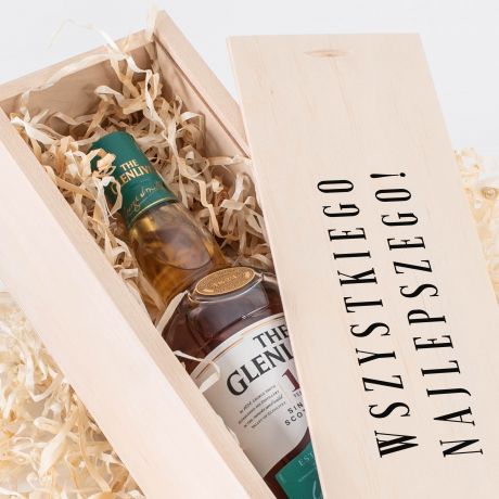 Glenlivet 12 w personalizowanej skrzynce PREZENT DLA SMAKOSZA WHISKY