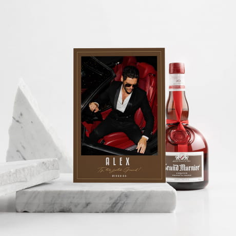 Grand Marnier Cordon Rouge z personalizowan kartk ELEGANCKI ALKOHOL NA PREZENT