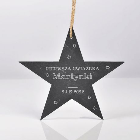 Grawerowana dekoracja witeczna GWIAZDKA