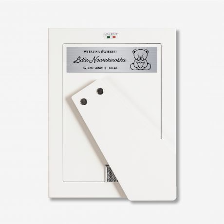 Grawerowana ramka na zdj�cia z misiem METRYCZKA