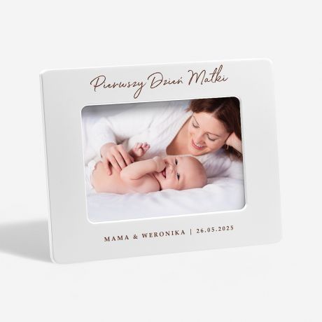 Grawerowana ramka PREZENT NA PIERWSZY DZIE MAMY personalizowana ramka prezent dla mamy ramka na zdjcie