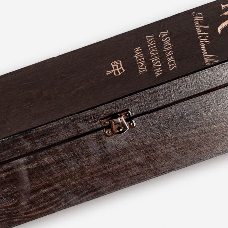 Grawerowana skrzynka na whisky PREZENT NA OBRON MAGISTRA