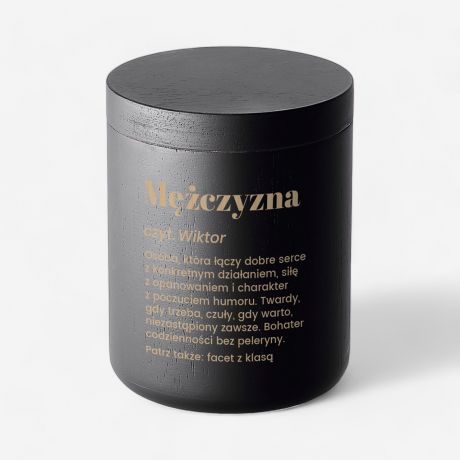 Grawerowana �wieca DEFINICJA prezent dla m�czyzny prezent dla faceta prezent dla niego