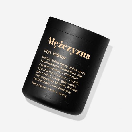 Grawerowana �wieca DEFINICJA prezent dla m�czyzny prezent dla faceta prezent dla niego