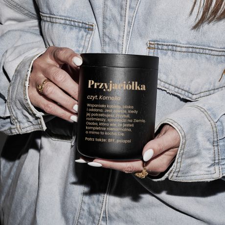 Grawerowana �wieca dla przyjaci�ki DEFINICJA prezent dla przyjaci�ki prezent dla BFF