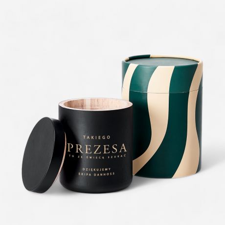 wieca z grawerem PREZENT DLA PREZESA firmy prezent dla szefa na urodziny prezent dla szefa na wita
