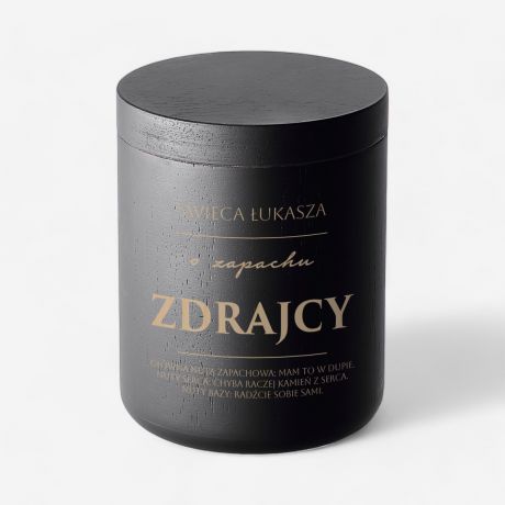 Grawerowana wieca ZDRAJCA mieszny prezent na odejcie z pracy