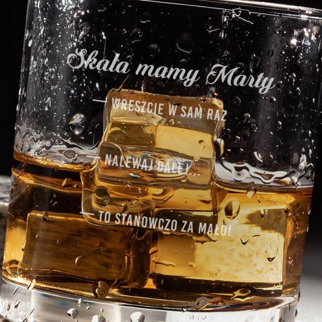 Grawerowana szklanka do whisky dla mamy SKALA dzie� mamy prezent urodziny mamy prezent prezenty dla mamy