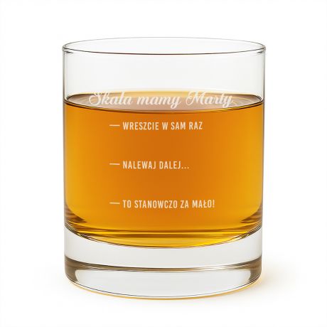 Grawerowana szklanka do whisky dla mamy SKALA dzie� mamy prezent urodziny mamy prezent prezenty dla mamy