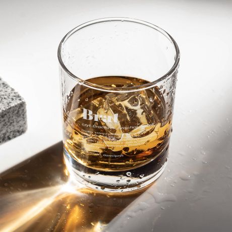 Grawerowana szklanka do whisky DEFINICJA prezent dla brata