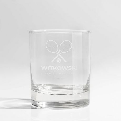 Grawerowana szklanka do whisky MASTER prezent dla tenisisty