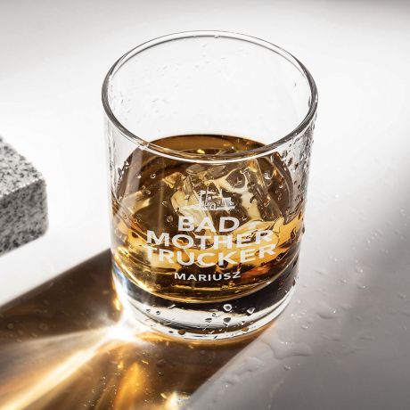Grawerowana szklanka do whisky MOTHER TRUCKER prezent dla kierowcy