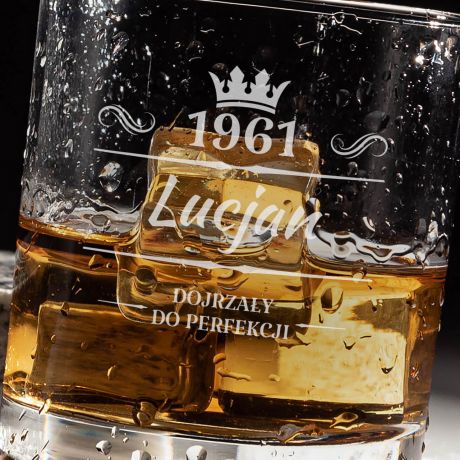 Grawerowana szklanka do whisky NA URODZINY 