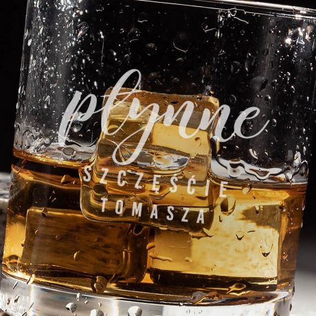 Grawerowana szklanka do whisky P�YNNE SZCZʦCIE