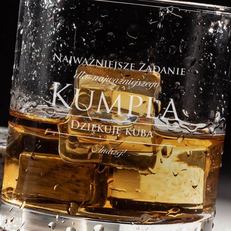 Grawerowana szklanka do whisky PODZI�KOWANIA DLA �WIADKA
